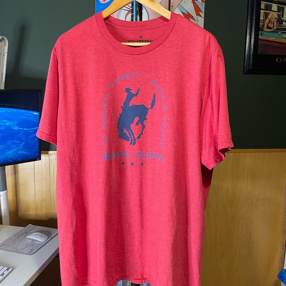 Rural cloth XXL the original cowboy Red Cowboy Graphic Tee